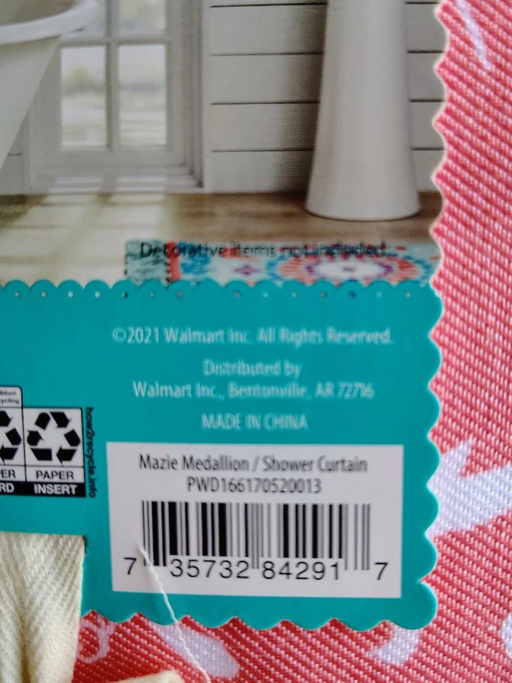 Brand new The Pioneer Woman Mazie Medallion Fabric Shower curtain